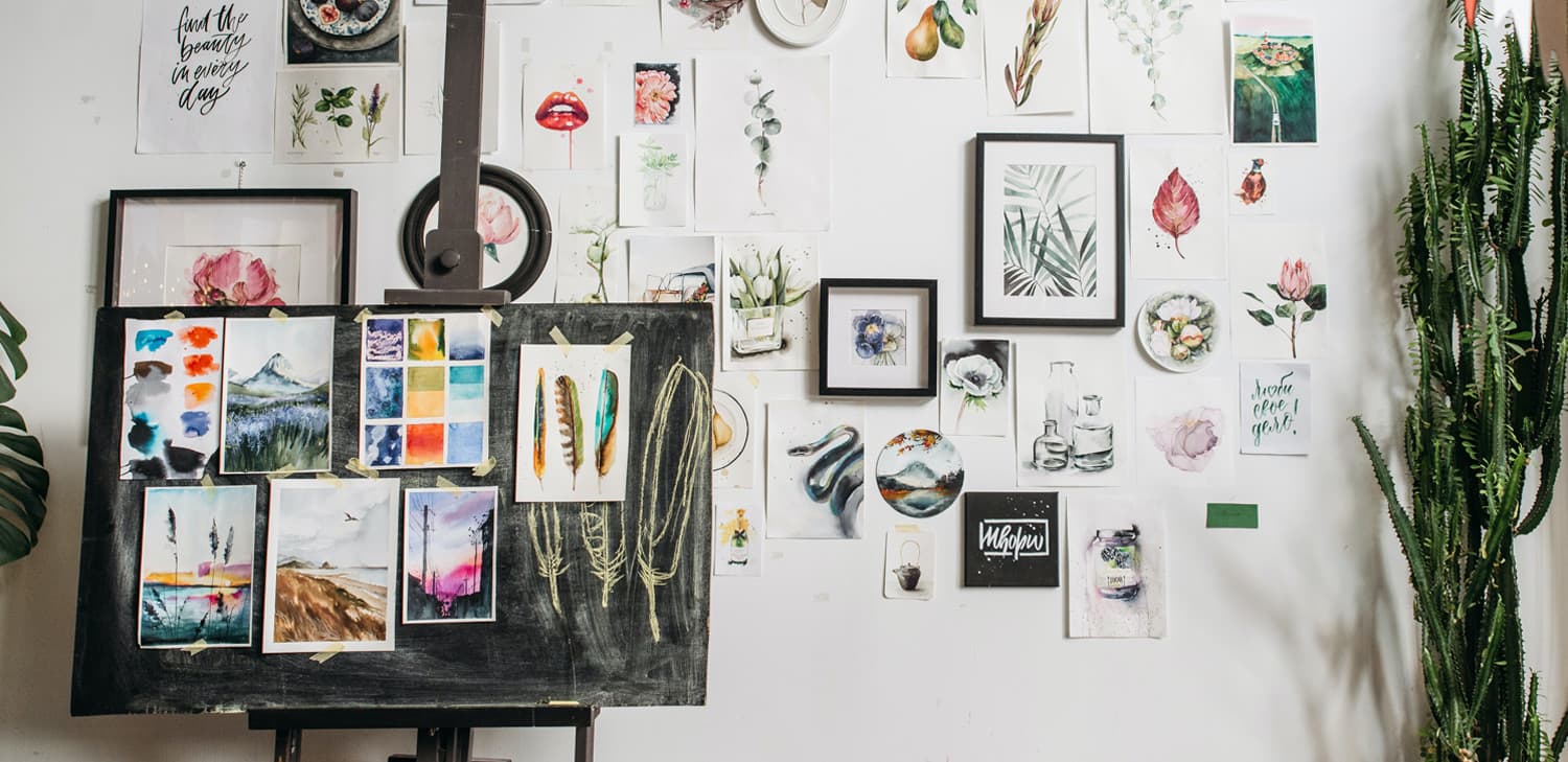 Interior of an art studio