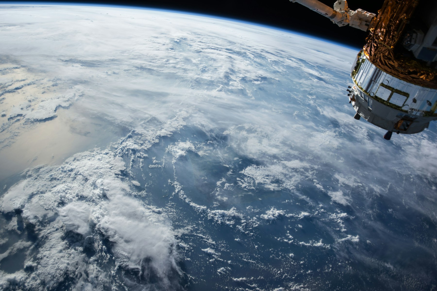 Earth atmosphere viewed from orbit